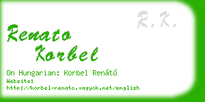 renato korbel business card