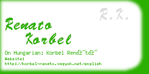 renato korbel business card